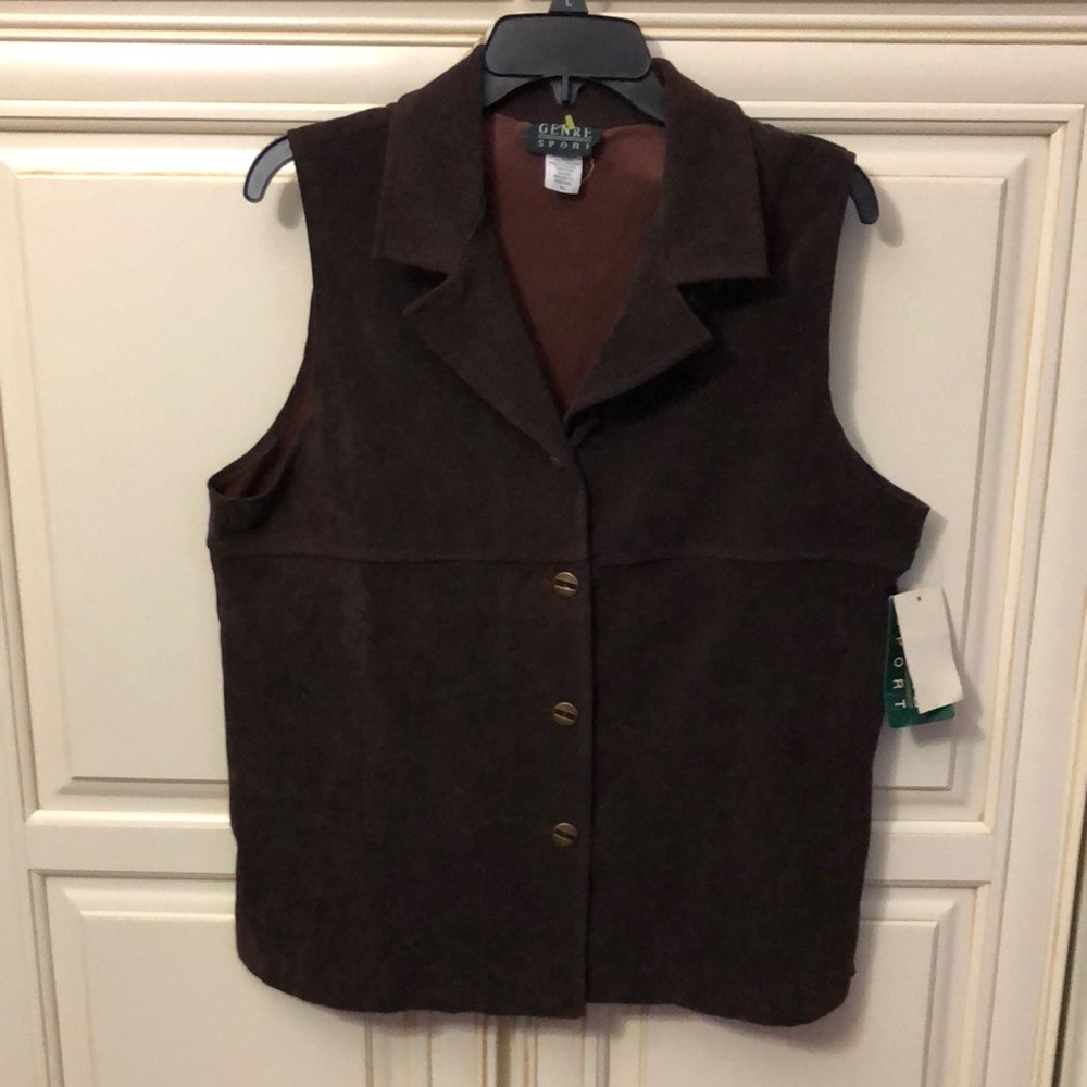 NWT Brown Suede-like Vest
